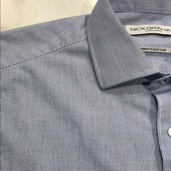 Nick Graham Button Up Sz. L 34/35 16.5 - Picture 5 of 5